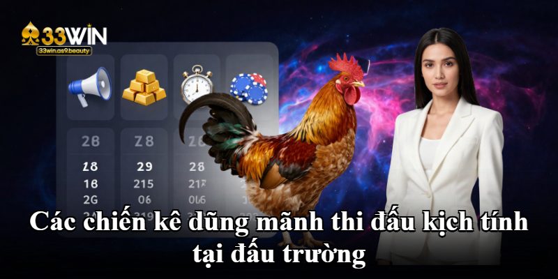 Các chiến kê dũng mãnh thi đấu kịch tính tại đấu trường