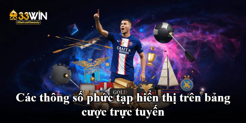 Các thông số phức tạp hiển thị trên bảng cược trực tuyến