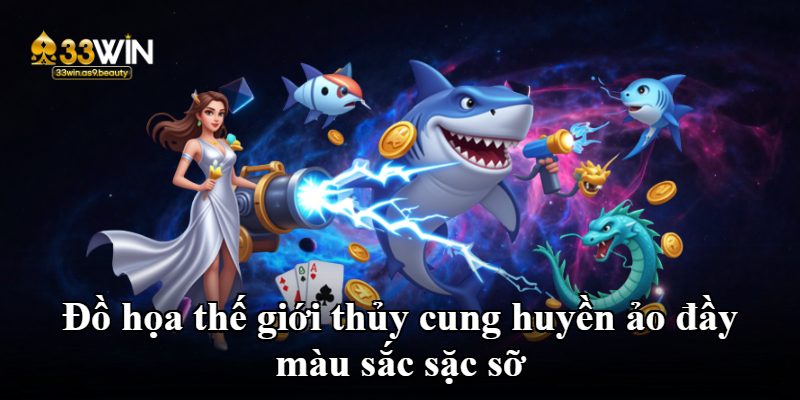 Đồ họa thế giới thủy cung huyền ảo đầy màu sắc sặc sỡ