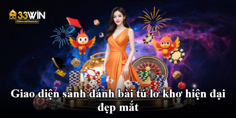 Giao diện sảnh đánh bài tú lơ khơ hiện đại đẹp mắt