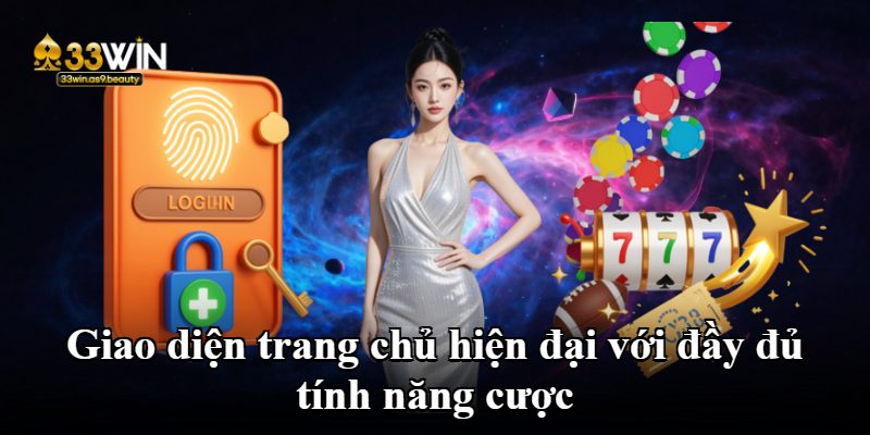 Giao diện trang chủ hiện đại với đầy đủ tính năng cược