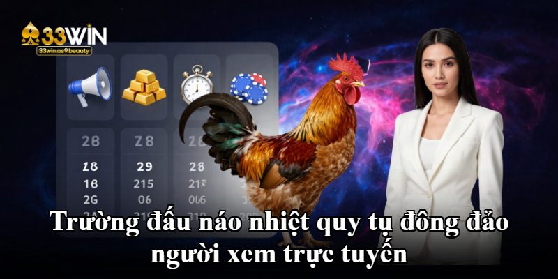 Trường đấu náo nhiệt quy tụ đông đảo người xem trực tuyến